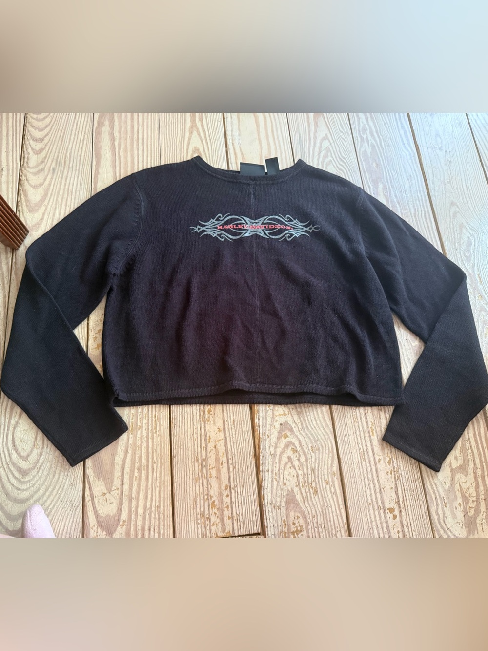 Harley-Davidson Black Long Sleeve Sweater L